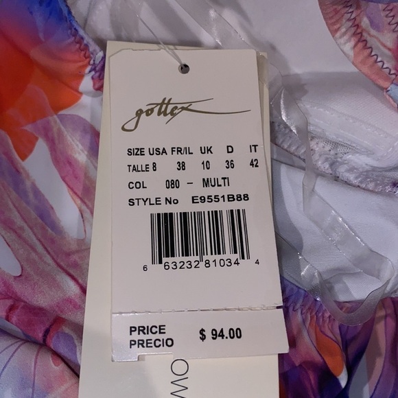 NWT Profile by Gottex V-Neck Halter Tankini Top 8 - Picture 3 of 6